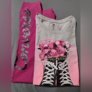 CONVERSE 2Pcs Set Girls Shirt & Legging